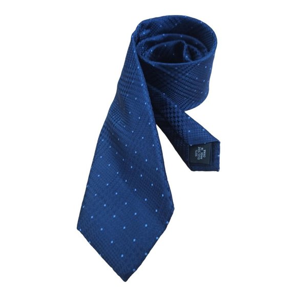 MICHAEL KORS Blue Geometric Silk Tie 58"/ 3.5" EC - Picture 2 of 6